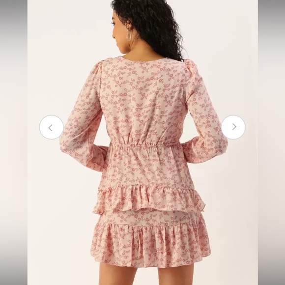 NWT F21 tie front ruffle mini dress - Picture 6 of 8